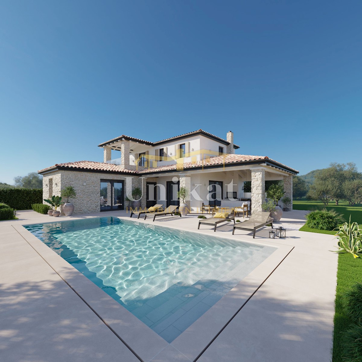 Landhaus im istrischen Stil mit Meerblick nähe Porec